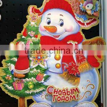 Christmas snowman wall sticker,Christmas wall decorative stiker