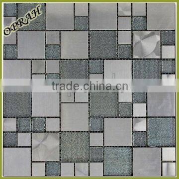 comfortable random pattern surface metallic glass mosaic house tile