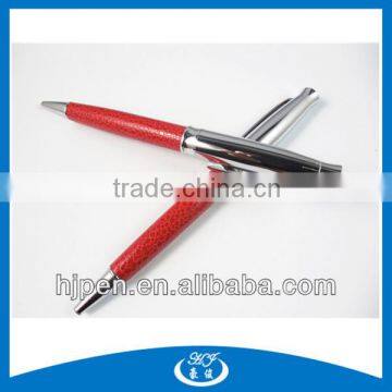 New Style Red Leather Gifts Metal Ballpoint Pen Biro Pen