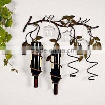 European style Wall Iron Wine rack, Wine cup holder,wall mounted wine racks