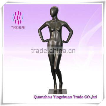 Cheap egg head black matte full body woman mannequin