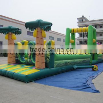 funny games inflatable obstacle course/ inflatable barrier playground