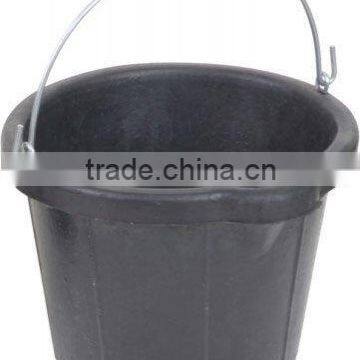 rubber buckets recycled construction pails with lip Tyre rubber barrel with handle