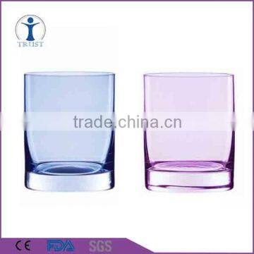 machine made wholesale colored whisky glass