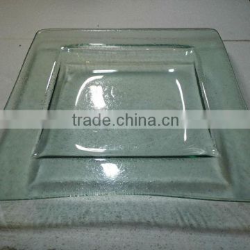 square glass fruit plate