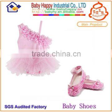 Wholesale rosette prewalker girls shoes for baby