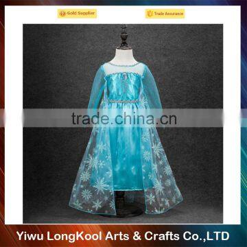 Factory direct sale high quality girls party dress up frozen princess dress