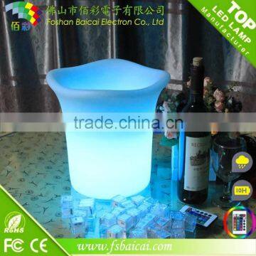 Plastic rechargeable colorful led ice bucket