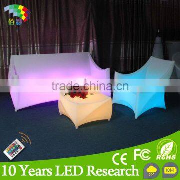 decoration modelling changeable led armchair , led sofa set