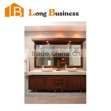 LB-JL2205 Waterproof sliding door solid wood bathroom vanity with cheap price