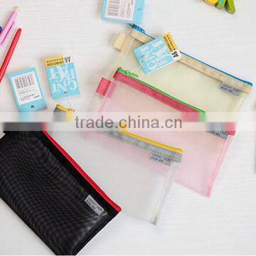 A4 B5 A6 Bump Color Grid Double Zipper Bag Students Learning Stationery to Receive Bag, Pen Bag Pn6420 photo-3