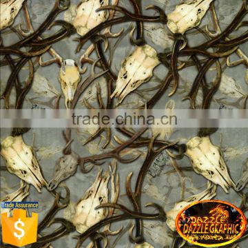 Dazzle Graphic Width 1M Hydrographic Printing Film No.DGMA137-2 Gold Pattern Deer Skull Water Printing Film For Sale