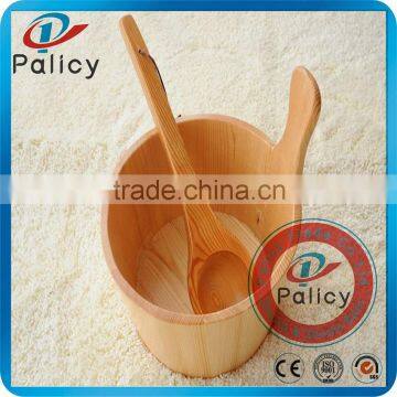 wood dry steam for sauna room sauna bucket and ladle with plastic liner