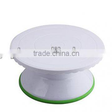 Plastic wheel revolving display cake turntables