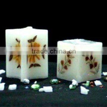 Decorative Scalar and Cube Floral Handmade Natural Candles