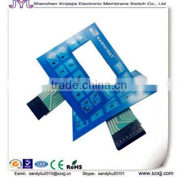 Membrane keypad with transparent window and customized