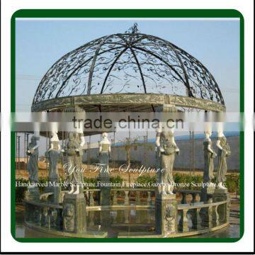 Natural carved outdoor garden gazebo pavilion