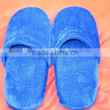 Blue Pleuche Velvet Fancy Hotel Slippers Soft Sole Indoor Slippers