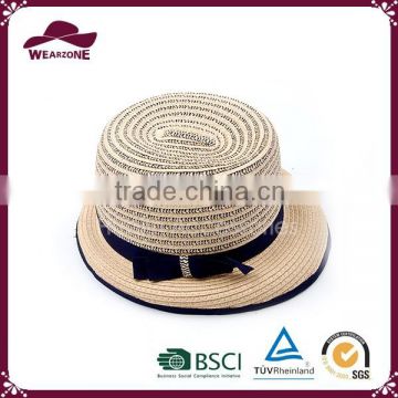 China supplier elegant straw bucket hat for ladies