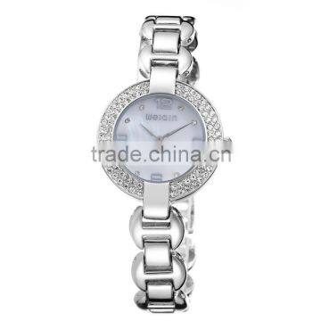 2014 Lastest alloy japan quartz movement diamond bezel ladies vintage watch