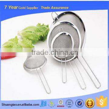 Stainless steel strainer industrial, filter strainer, stainless steel mesh strainer with long handle