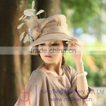 New Style Millinery Sinamay Hat for Autumn/Winter