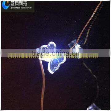 outdoor christmas light animals copper wire with shape butterfly white color angel light