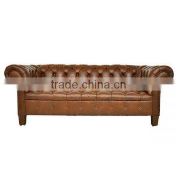 Brown Chesterfield Leather Sofa