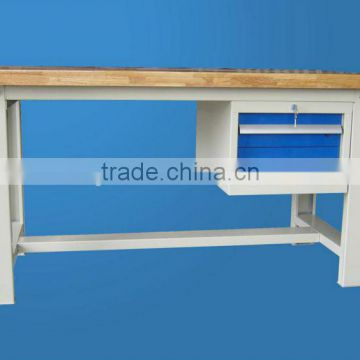 multi-function workbench for wooden worktop with 2 steel drawers