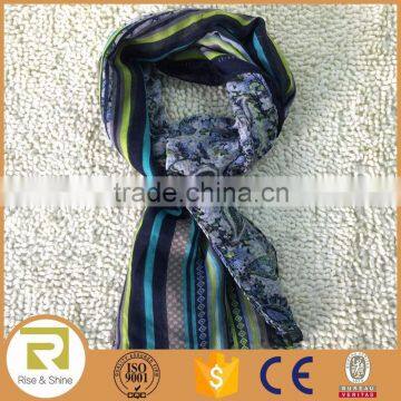 Wholesale 100% Polyester Print fringed shawl scarf