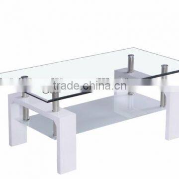 Hot sale glass coffee table with mdf egs