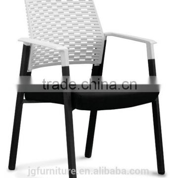 White plastic meeting room study training chair