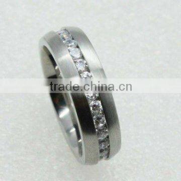 Stainless Steel With CNC Zircon Rings 2012