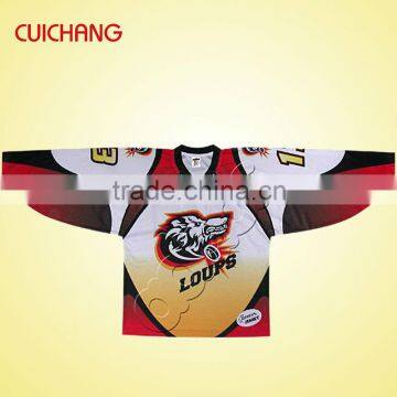 Custom hockey shirts&sublimate ice hockey shirts&hockey jersey manufacturer cc-212