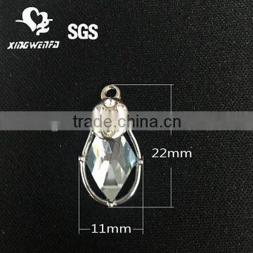 metal pendant with blue rhinestone for bra 4950#