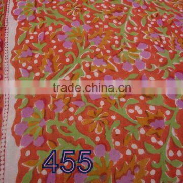 RTC-32D Border Printed Fabric Hand Block Printed Fabric 100% Cotton Natural Fabric Manufacturer Jaipur