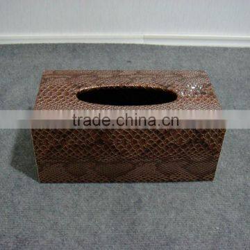 Tranditional creative British style high-grade leather wooden tissue box