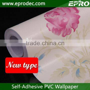 Wallcovering beautiful blue and red small flowers wallpaper sticker