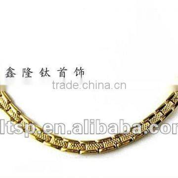 TT78 HOT 316L Stainless Steel 22K Gold Necklace