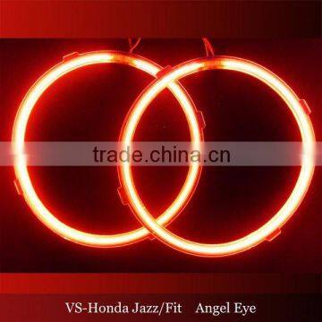 wholesale 12v red color led headlight xenon lamp ccfl angel eyes For Honda Jazz Fit cars halo rings kit