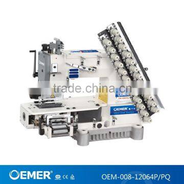 OEM-008-12064P/PQ 12 needle double chain elastic stitch cylinder bed industrial sewing machine