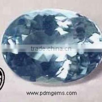 Aquamarine Semi Precious Gemstone Oval Cut For Diamond Jewelry From Manufacturer/Wholesaler