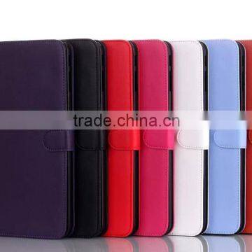 Super soft PU leather case, flip stand with magnet patch case for Samsung T530