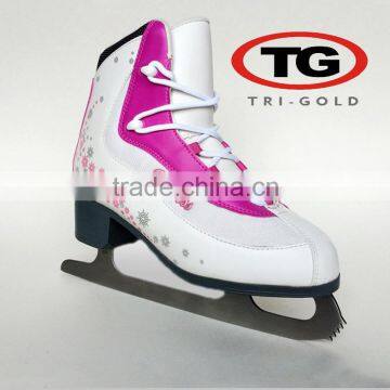 Hot selling PU custom printed cheap wholesale figure skating shoes