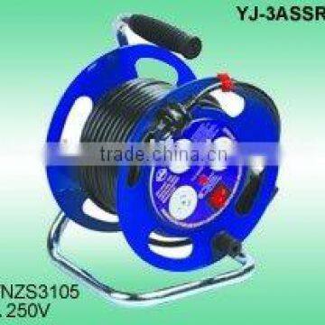 Cable Reel Australian SAA Cable reel AS/NZS3105 10A 250V with cable 4V-75 3X1.0mm2 25mtr/32mtr