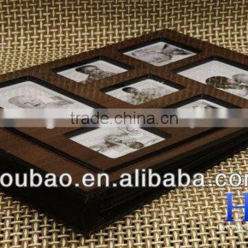 fashion design wholesale wooden wedding album cover design with windows