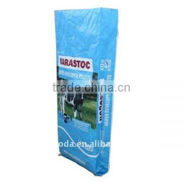 plastic woven flat bottom bag for stockfeed