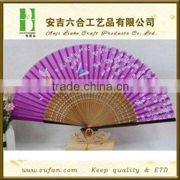 OEM bamboo silk fan,bamboo folding fan,decorative hand fans