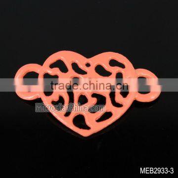 Alloy Paint Brush Heart Connector Jewelry Connector Bracelet Connector