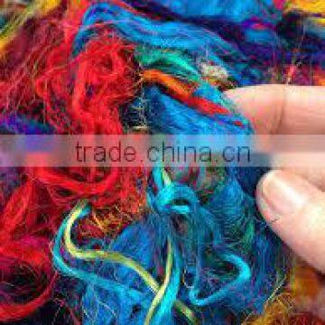 multi colored sari silk thrums, sari silk thrums, silk thrums, solid colored sari silk thrums